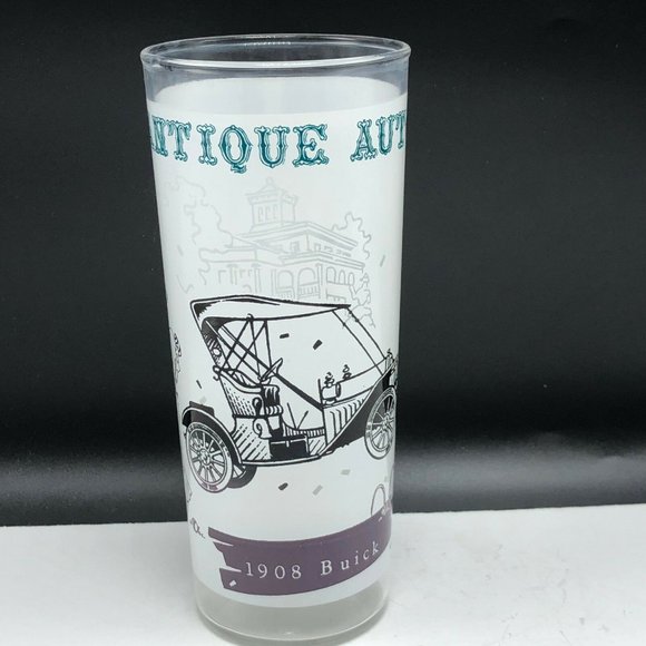 ANTIQUE AUTOS DRINKING GLASS cup mug classic Buick - Picture 1 of 4